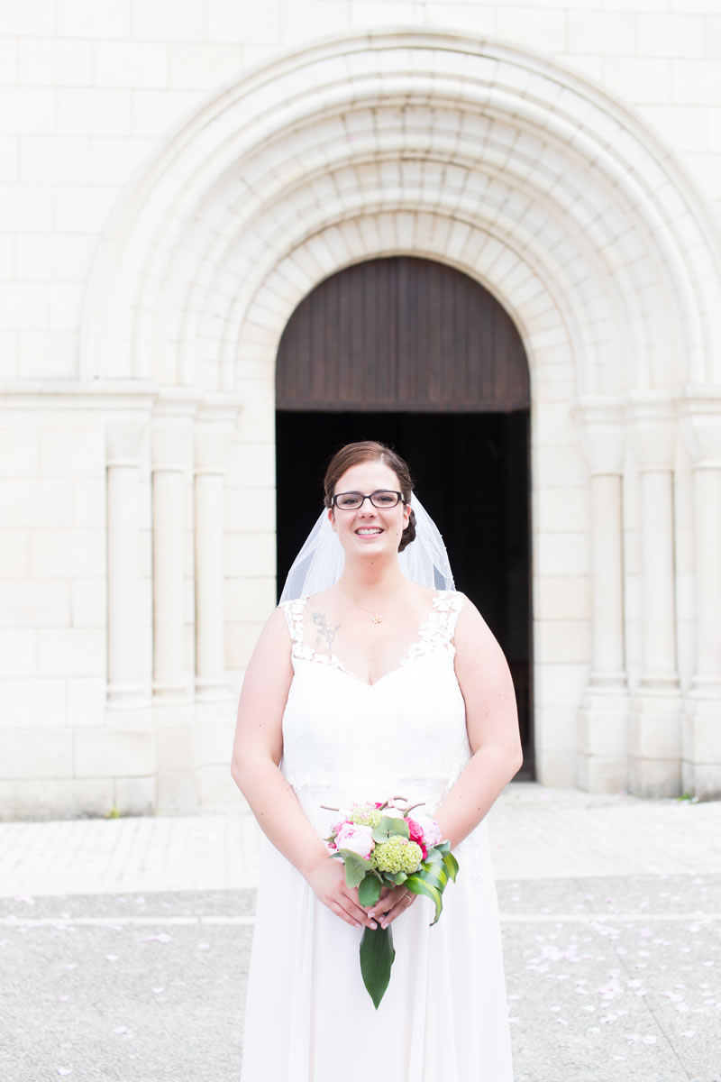 Photo de Noémie en robe de mariée réalisé par Macfarlan création