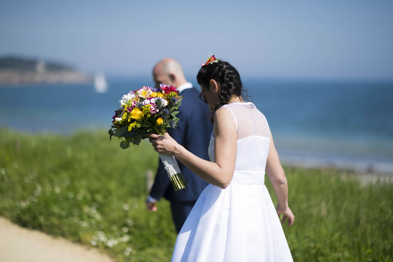 Dos de la robe de mariée sur mesure