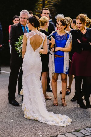 Dos de la robe de mariée sur-mesure