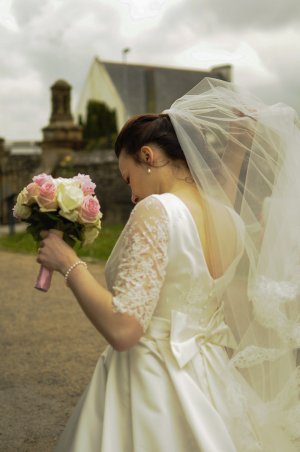 Le voile de la robe de mariée de Typhaine